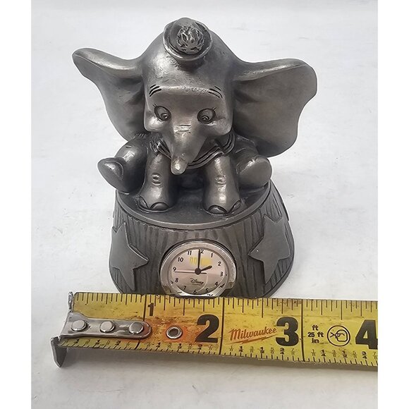 Disney Dumbo Limited Edition Pewter Clock Figure Quartz #412/5000 Malaysia WORKS - Picture 11 of 16